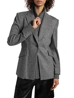 Auden Wool-Blend Single-Breasted Combo Blazer