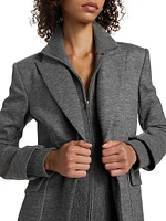 Auden Wool-Blend Single-Breasted Combo Blazer