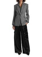 Auden Wool-Blend Single-Breasted Combo Blazer