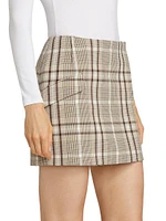 Payton Plaid Wrap Miniskirt
