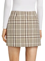 Payton Plaid Wrap Miniskirt