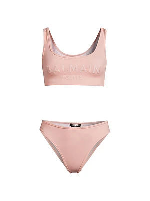 Logo Embroidered Bikini