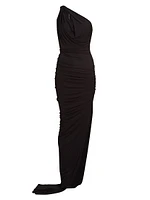 Abito Aaliyah Ruched One-Shoulder Gown