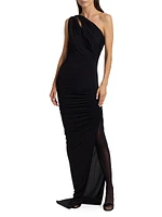 Abito Aaliyah Ruched One-Shoulder Gown