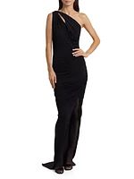 Abito Aaliyah Ruched One-Shoulder Gown