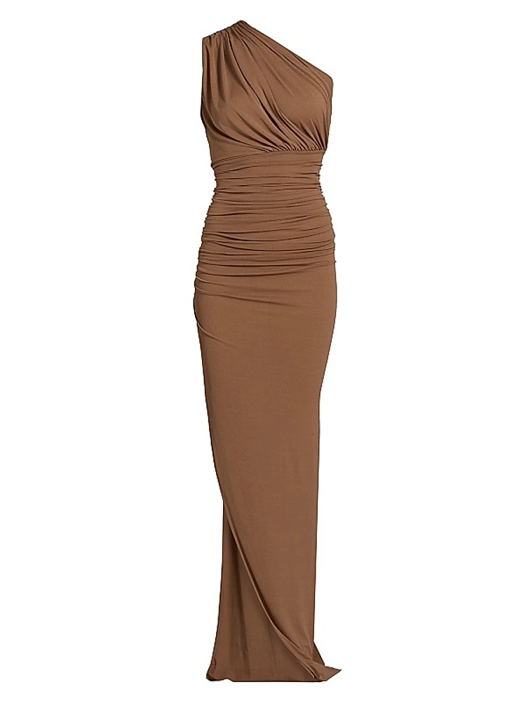Abito Avra Ruched One-Shoulder Gown