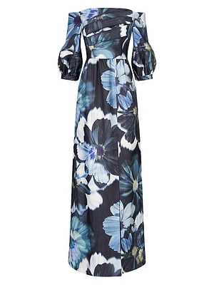 Alison Floral Off-the-Shoulder Gown