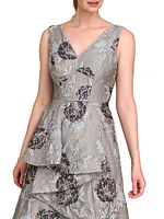 Elsie Floral Drape Cocktail Dress