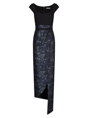 Isaline Floral Column Gown