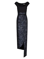Isaline Floral Column Gown