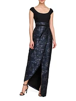 Isaline Floral Column Gown