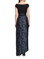 Isaline Floral Column Gown