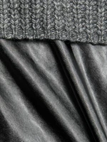 Kaz Wool-Blend Layered Midi-Dress