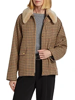 Apolin Check Wool & Cotton-Blend Parka