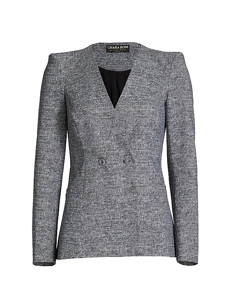 Patipo Structured Tweed Blazer