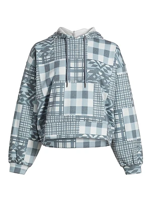 Patchwork Printed Hoodie