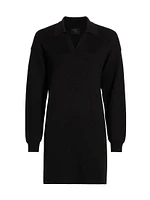 Knit Johnny-Collar Minidress