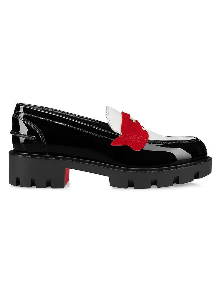 Penny Lug Calf Leather Loafers
