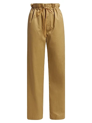 Cotton Twill Paperbag Pants