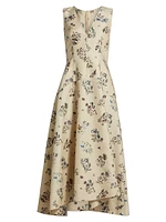 Floral Silk-Blend Maxi Dress
