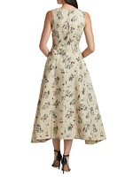 Floral Silk-Blend Maxi Dress
