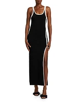 Solana Striped Compact Knit Maxi Dress