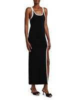 Solana Striped Compact Knit Maxi Dress