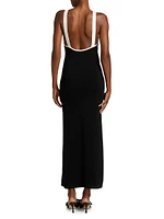 Solana Striped Compact Knit Maxi Dress