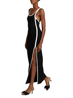 Solana Striped Compact Knit Maxi Dress
