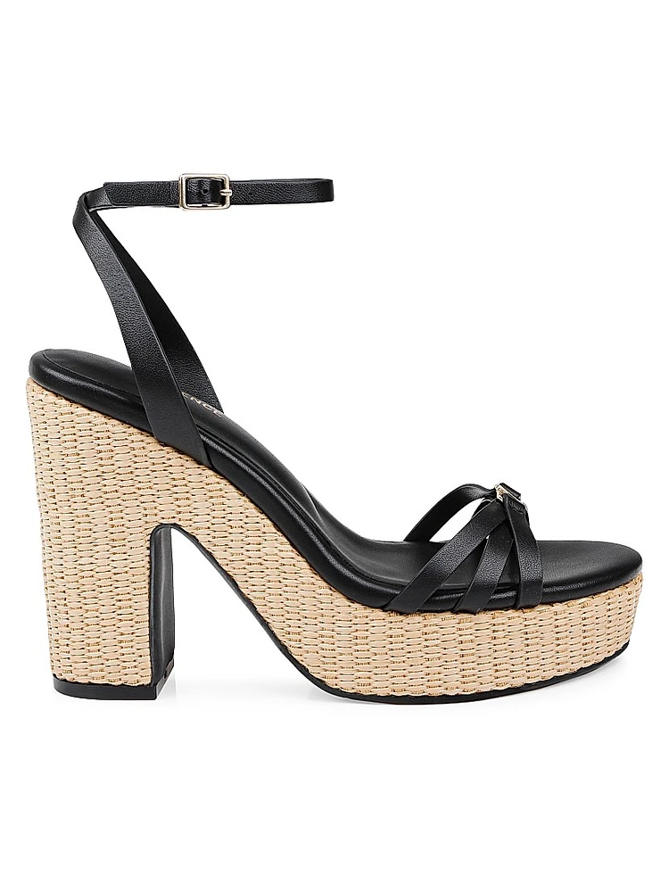 Genevra 110MM Leather Platform Sandals