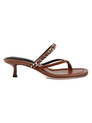 Georgette 40MM Chain-Link Suede Sandals