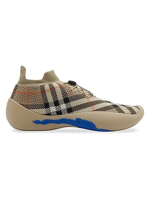 Neptune Check-Knit Sneakers