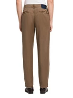 Flat-Front Washed Wool Trousers