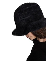 Embroidered Bucket Hat in Knit
