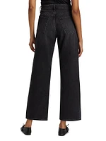 Shea High-Rise Straight-Leg Cropped Jeans