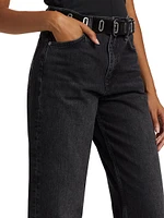 Shea High-Rise Straight-Leg Cropped Jeans