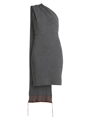 Draped Knit Minidress