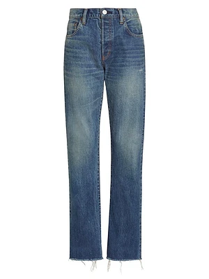 Hopewell Denim High-Rise Straight-Leg Jeans