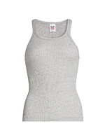 Ribbed Cotton-Blend Tank