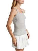 Ribbed Cotton-Blend Tank