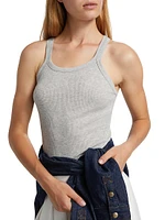 Ribbed Cotton-Blend Tank