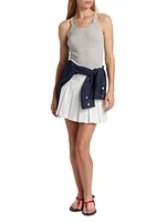 Ribbed Cotton-Blend Tank