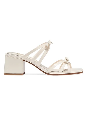 Carolina 60MM Leather Bow Sandals
