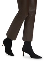Leather Cropped Flare Pants