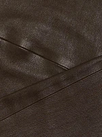 Leather Cropped Flare Pants