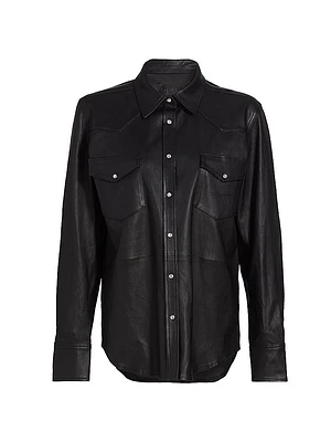 Leather Western Shirt