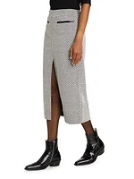 Lennon Soft Twill Midi-Skirt