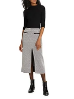 Lennon Soft Twill Midi-Skirt