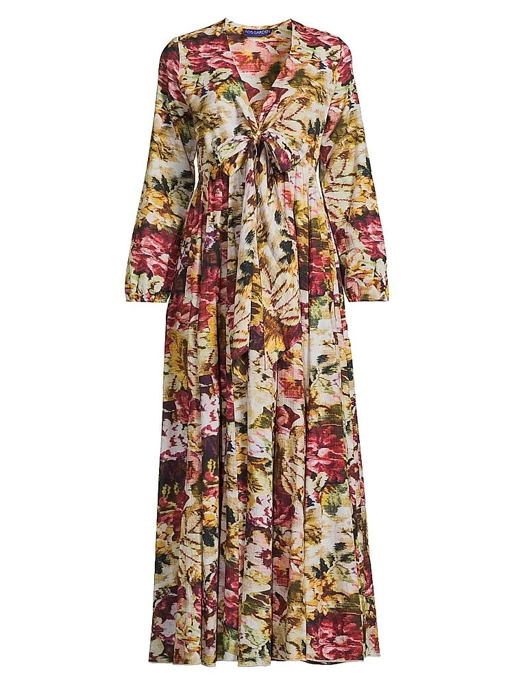 Angela Floral Cotton Maxi Dress