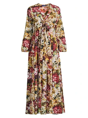 Angela Floral Cotton Maxi Dress